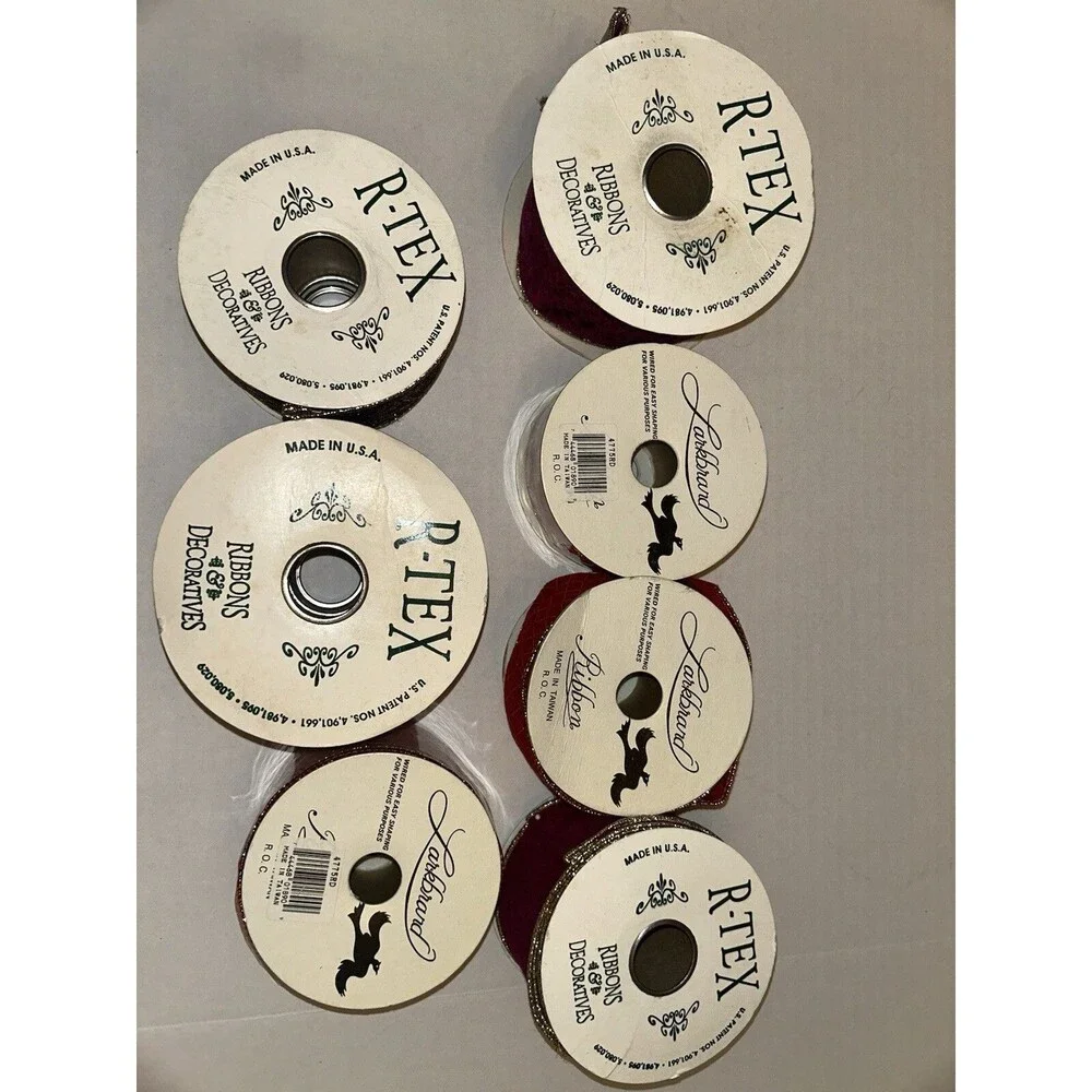 Lot Of Holiday Crafting Ribbon